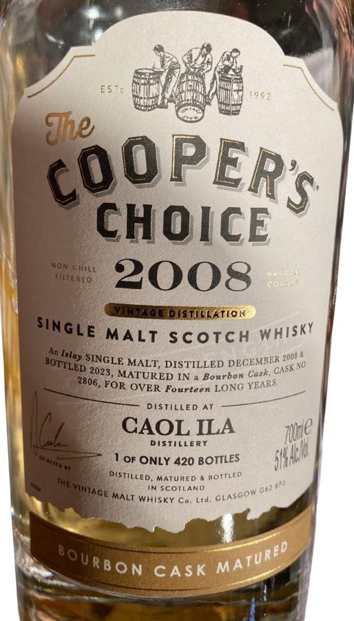 Caol Ila 2008 VM The Coopers Choice Bourbon 51% 700ml