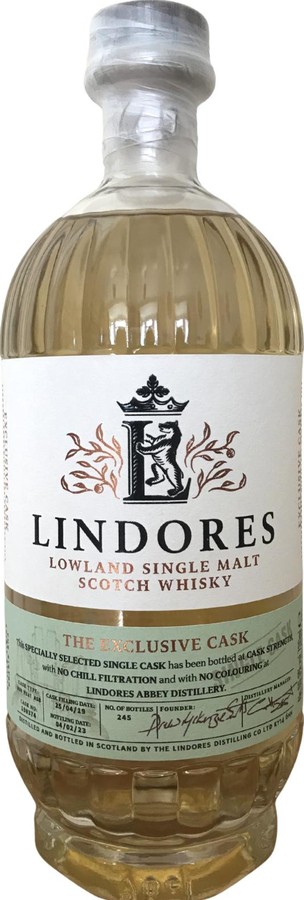 Lindores Abbey 2019 The Exclusive Cask Rum Peat Prineus 60.9% 700ml