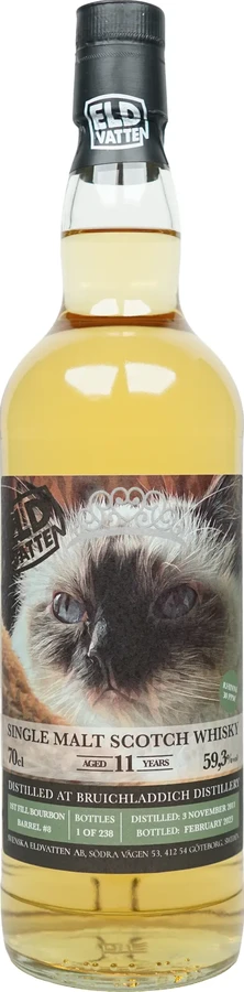 Bruichladdich 2011 SE Cat Label Serie 1st fill Bourbon Barrel 59.3% 700ml