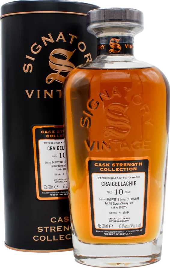 Craigellachie 2012 SV Cask Strength Collection 1st Fill Oloroso Sherry Butt 67.4% 700ml