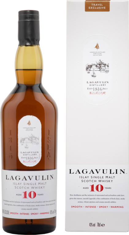Lagavulin 10yo Islay Single Malt Scotch Whisky Rejuvenated & Ex-Bourbon Travel Retail Exclusive 43% 700ml
