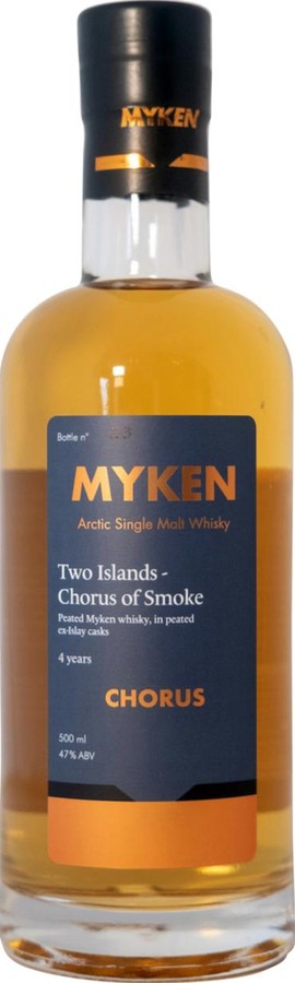 Myken Two Islands Chorus of Smoke Arctic Single Malt Whisky 2x 40L Ex-Islay Cask 47% 500ml