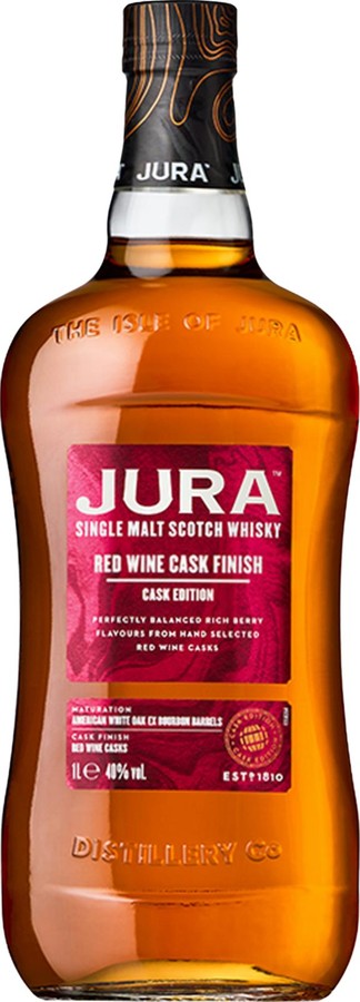 Isle of Jura Red Wine Cask Finish Cask Edition Ex-Bourbon Barrels Finish in Red Wine Casks 40% 1000ml