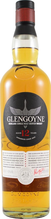 Glengoyne 12yo Unhurried Since 1833 43% 700ml