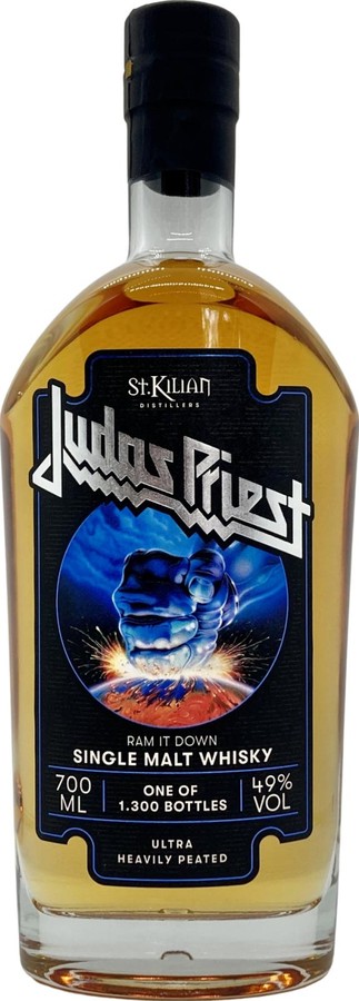 St. Kilian Ram It Down Judas Priest Ram it down Ex Bourbon Ex peated Bourbon Virgin Am. Oak 49% 700ml