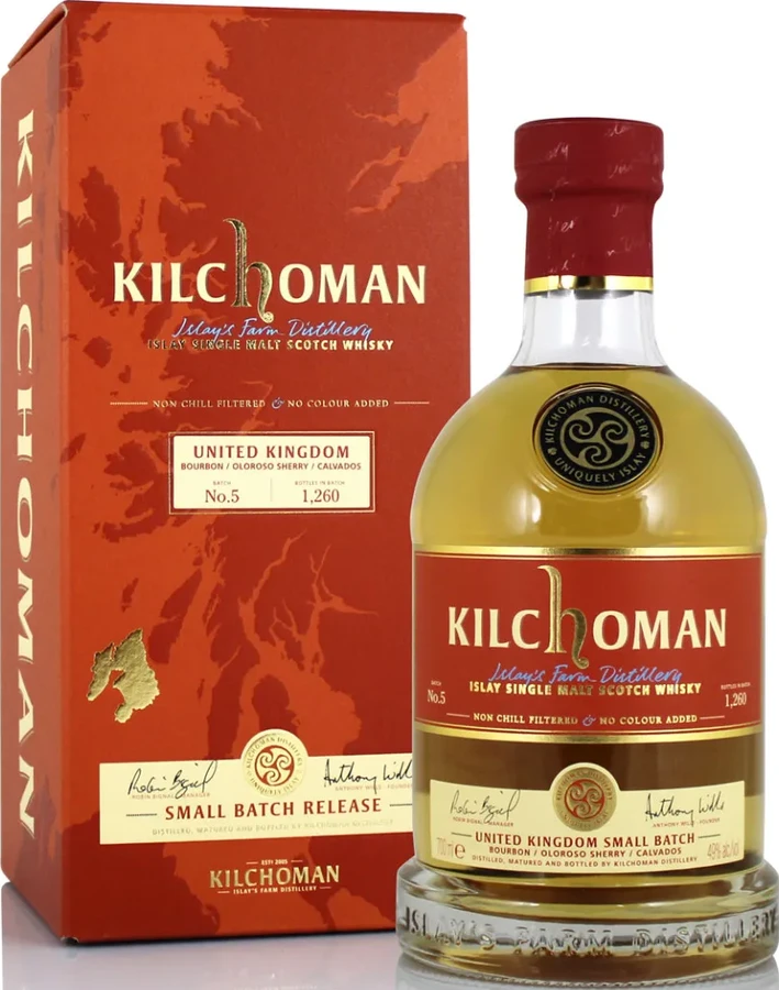 Kilchoman United Kingdom Small Batch Release No. 5 Bourbon Sherry Calvados 49% 700ml