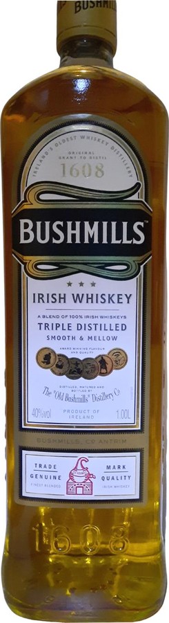Bushmills Irish Whisky Smooth & Mellow 40% 1000ml