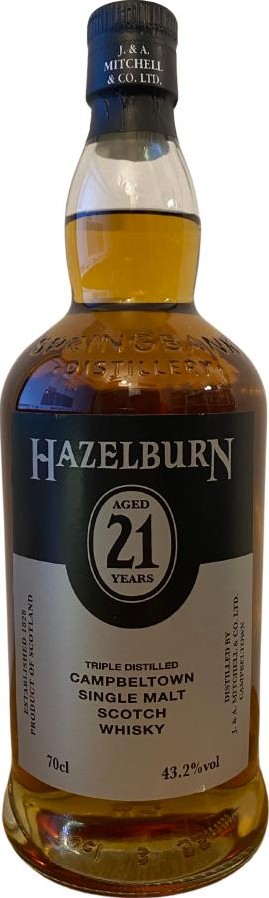 Hazelburn 21yo Bourbon 10% Sherry 10% Port 80% 700ml