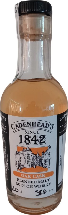 Cadenhead's Oak Cask CA 1842 Hand filled at Cadenhead Shop Edinburgh 58.4% 200ml