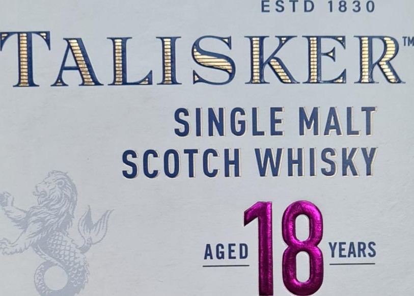 Talisker 18yo From the Oldest Distillery on the Isle of Skye Bourbon and Sherry 45.8% 700ml