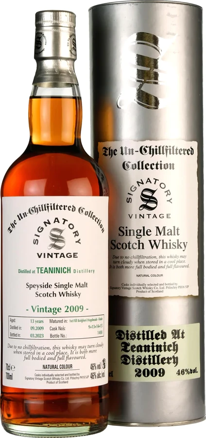 Teaninich 2009 SV The Un-Chillfiltered Collection 1st Fill Bolgheri Hogshead Finish 46% 700ml