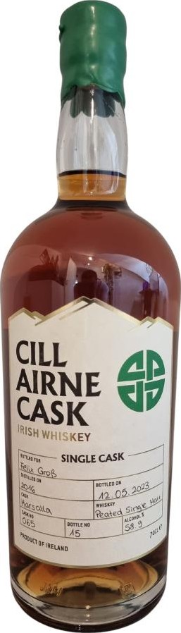 Cill Airne Cask 2016 Peated Single Malt Marsala Celtic Whisky Bar & Larder Killarney 58.9% 700ml