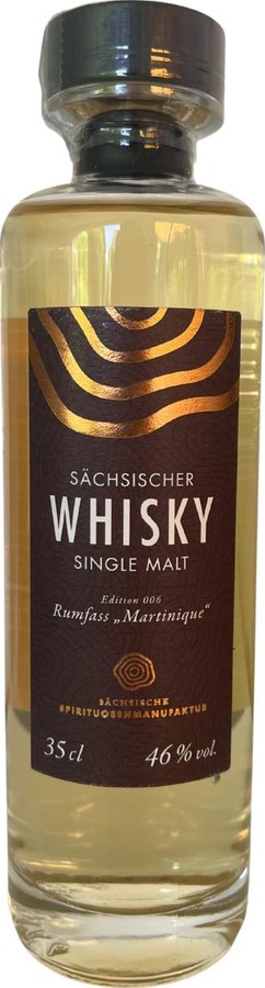 Sachsischer Whisky Rumfass Martinique Edition 006 Agricole-Rhum-Fass Finish 46% 350ml