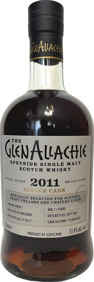 Glenallachie 2011 Single Cask PX Puncheon Craft Cellars and Chateau Louis 61.4% 700ml