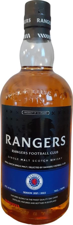 Rangers Football Club Single Malt Scotch Whisky Season 2021 2022 41.1% 700ml