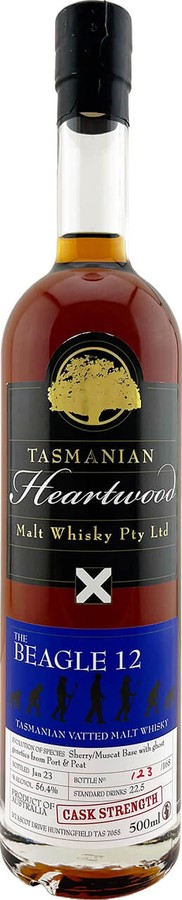 Heartwood The Beagle Batch 12 HeWo Muscat Sherry Port Peat 56.4% 500ml