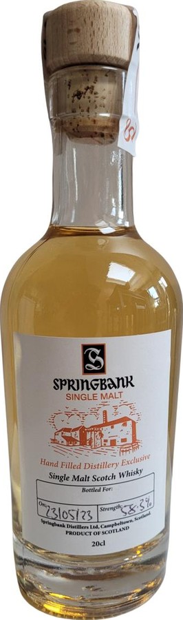 Springbank Hand Filled Distillery Exclusive 58.3% 200ml