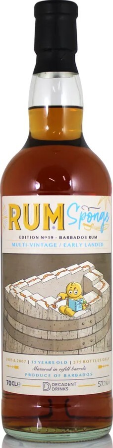 Decadent Drinks 2005&2007 Foursquare Rum Sponge Edition #19 15yo 57.1% 700ml