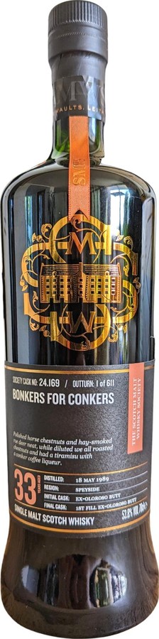Macallan 1989 SMWS 24.169 Bonkers for conkers 1st Fill Ex-Oloroso Sherry Butt Finish 53.8% 700ml