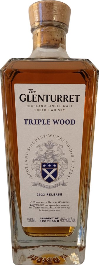 Glenturret Triple Wood Europ. & American Sherry Oak & Bourbon Barrel 45% 750ml