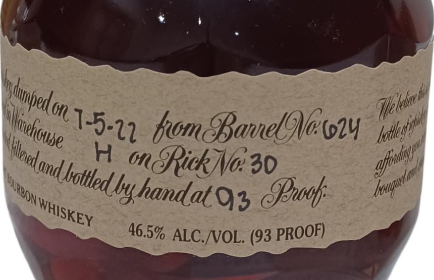 Blanton's The Original Single Barrel Bourbon Whisky #4 Charred New American Oak Barrel 46.5% 700ml