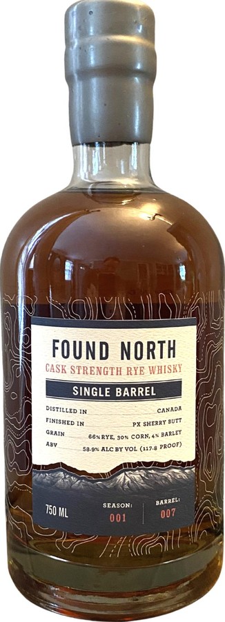 Found North Single Barrel FndN Season: 001 PX Sherry Butt 58.9% 750ml