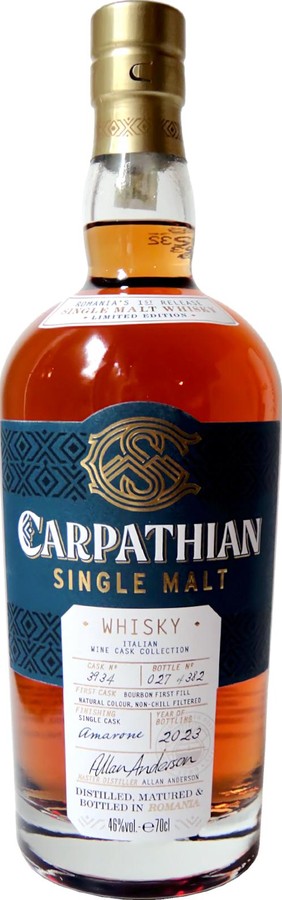 Carpathian Amarone Italian Wine Cask Collection Bourbon 1st Fill Amarone 46% 700ml