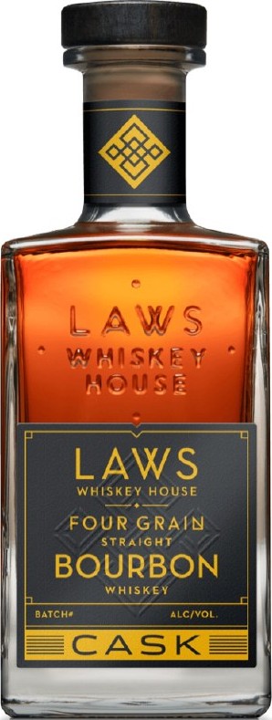 Laws Four Grain Straight Bourbon Whisky Single Cask Single Cask New Charred American Oak Quercus Alba 57.6% 750ml