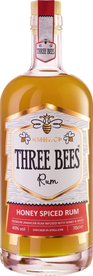 Market Harborough Honey Three Bees Honey Spiced 40% 700ml