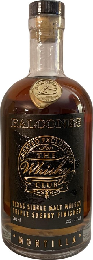 Balcones Texas Single Malt Whisky Triple Sherry Finished Amontillado Dulce Olorosso Muscatel Dorado The Whisky Club Australia 53% 700ml