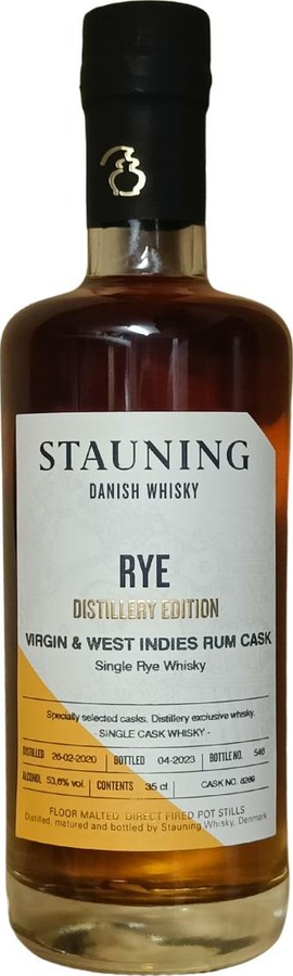 Stauning 2020 Distillers Edition Virgin & West Indies Rum 53.6% 350ml