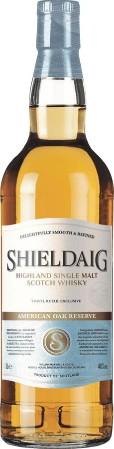Shieldaig American Oak Reserve IM Highland Single Malt Scotch Whisky American Oak Travel Retail 40% 1000ml