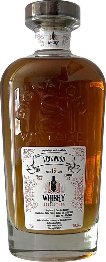 Linkwood 2008 SV Cask Strength Collection Hogshead Whisky Bibliothek 57.6% 700ml