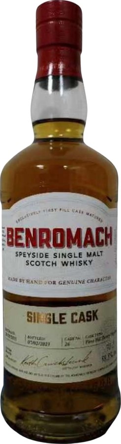 Benromach 2011 Single Cask 1st Fill Sherry Hogshead 58.5% 700ml