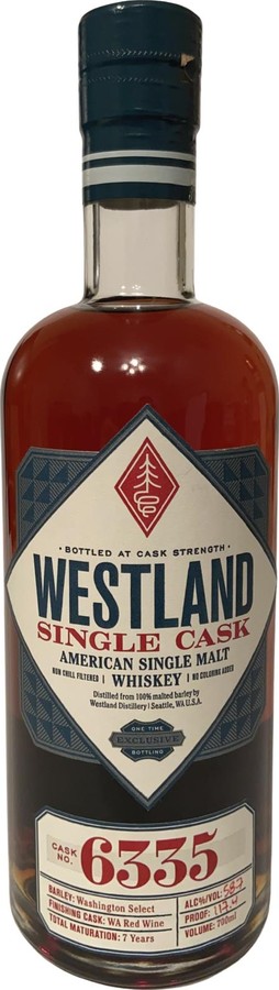 Westland 7yo Distillery Exclusive Washington Red Wine Finish 58.7% 700ml