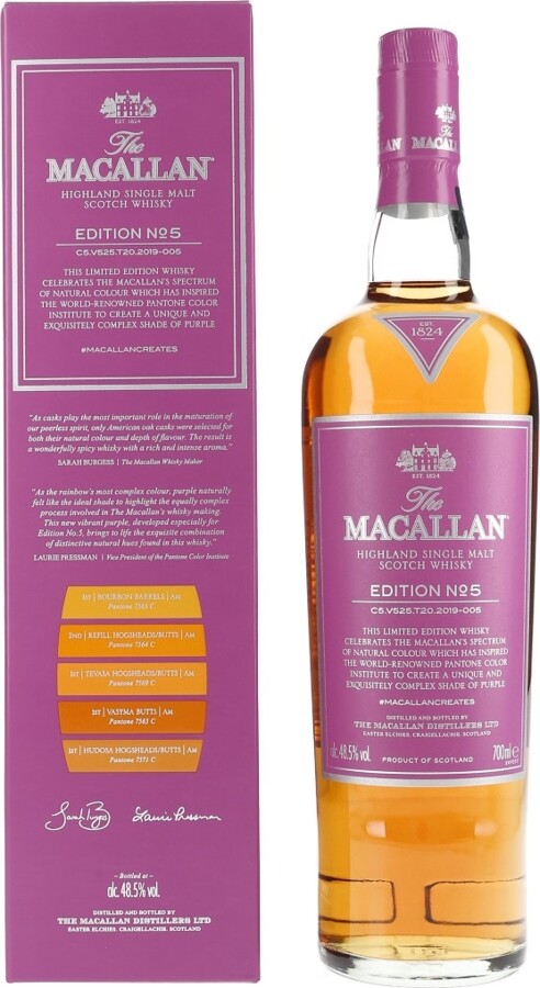 Macallan Edition No.5 Speyside Single Malt Scotch Whisky Oak Casks 48.5% 700ml