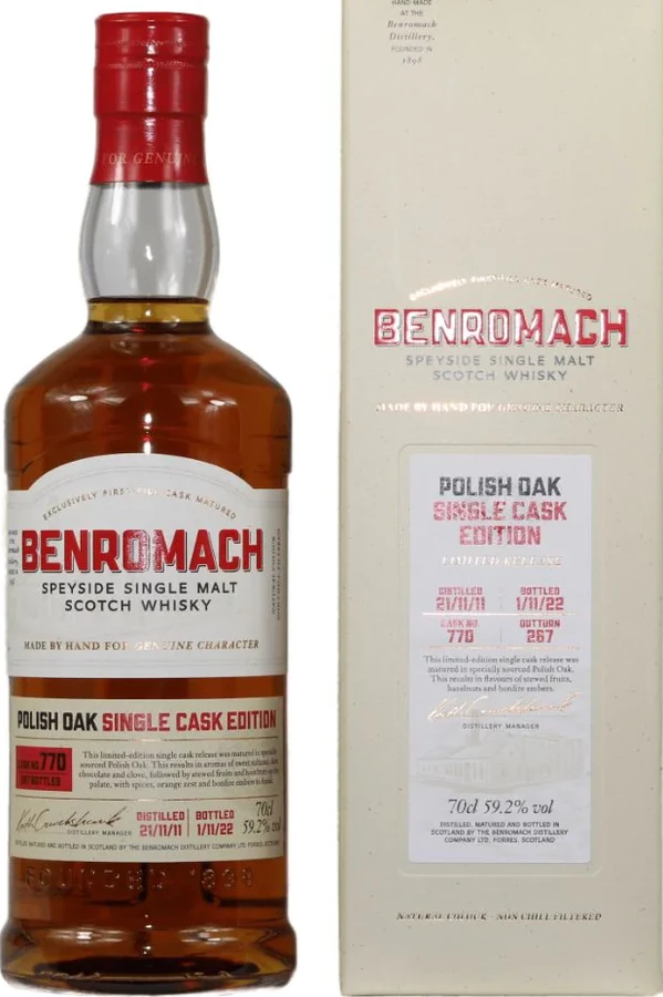 Benromach 2011 Single Cask Edition Polish Oak Schlumberger 59.2% 700ml