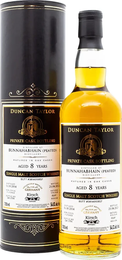 Bunnahabhain 2014 DT Private Cask Bottling Butt Kirsch Import 54% 700ml