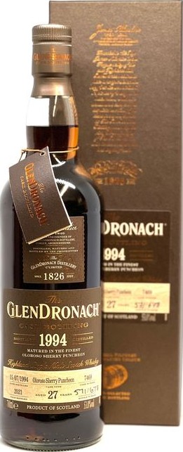 Glendronach 1994 Cask Bottling Oloroso Sherry Puncheon China Exclusive 53.1% 700ml