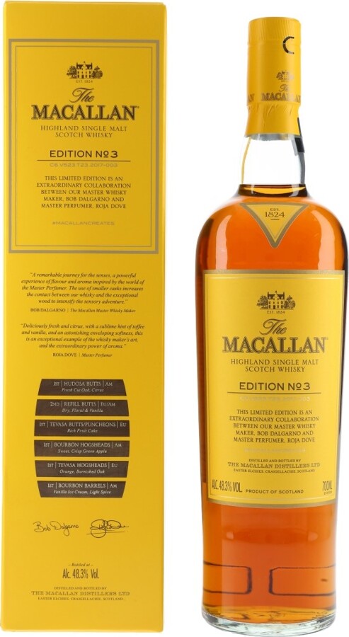 Macallan Edition No.3 Speyside Single Malt Scotch Whisky 48.3% 700ml