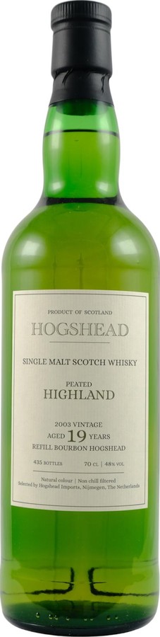 Peated Highland 2003 Hhd Refill Bourbon Hogshead 48% 700ml