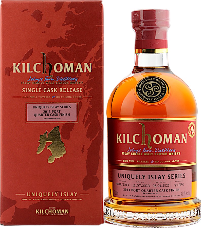 Kilchoman 2013 Uniquely Islay Series An Samhradh 2023 Bourbon Ruby Port quarter cask >2yo 49.1% 700ml