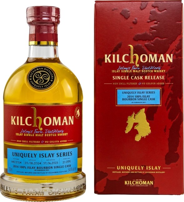 Kilchoman 2014 Uniquely Islay Series An Samhradh 2023 fresh bourbon barrel Hanseatische Weinhandelsgesellschaft Bremen 54.8% 700ml