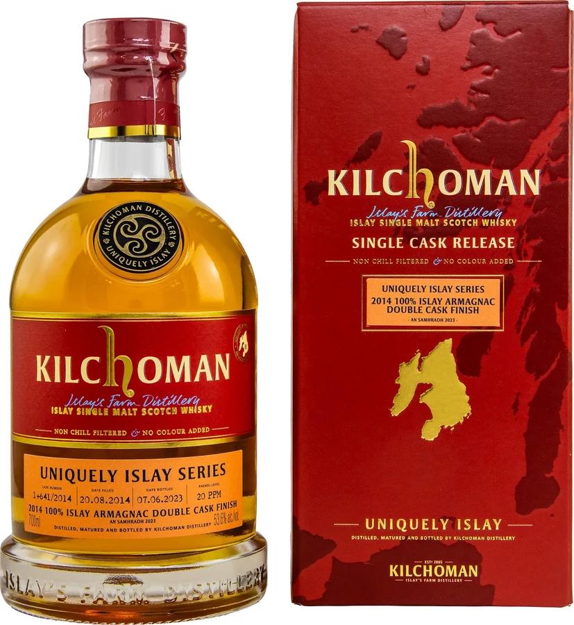 Kilchoman 2014 Uniquely Islay Series An Samhradh 2023 2 bourbon barrels+400l Armagnac cask >2yo 53.6% 700ml