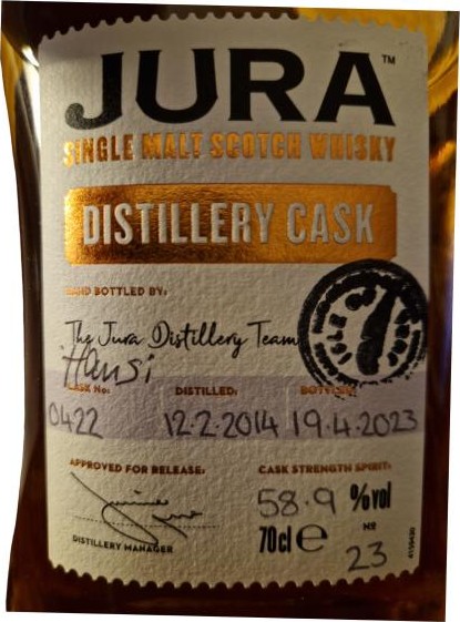 Isle of Jura 2014 Distillery Cask 58.9% 700ml
