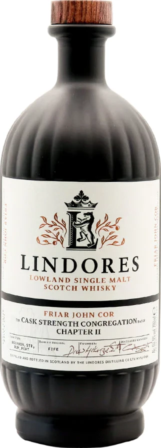 Lindores Abbey Friar John Cor The Cask Strength Congregation Chapter II Bourbon & STR & Peated Rum 60.9% 700ml