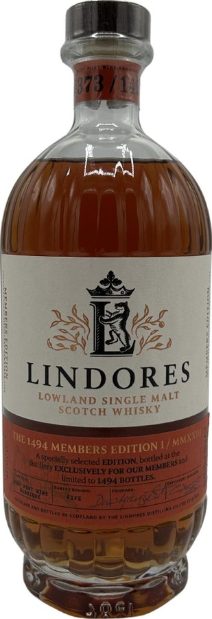 Lindores Abbey 1494 Members Edition Ruby Port Barrique 49.4% 700ml