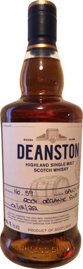 Deanston 2001 Handfilled at the Distillery Organic Fino 53.8% 700ml
