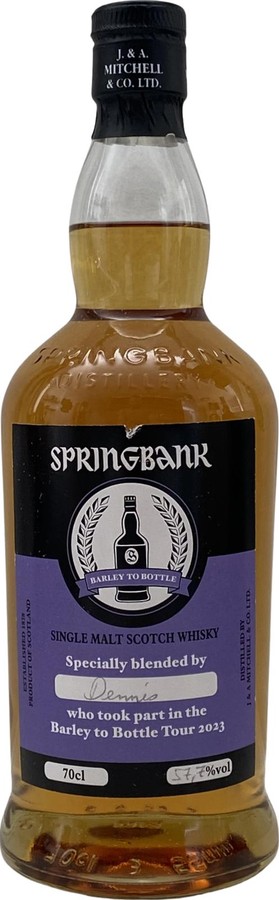 Springbank Barley to Bottle Tour 2023 57.7% 700ml