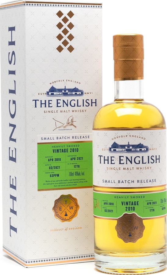 The English Whisky 2010 Heavily Smoked 46% 700ml
